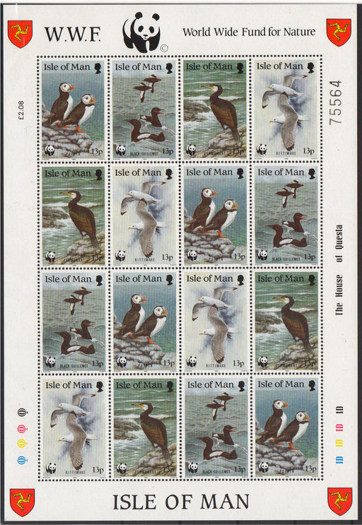 Isle of Man 1989 WWF Expo 89 emblem sheet cv. 30.00$ - (TIP A) in Stamps Mall