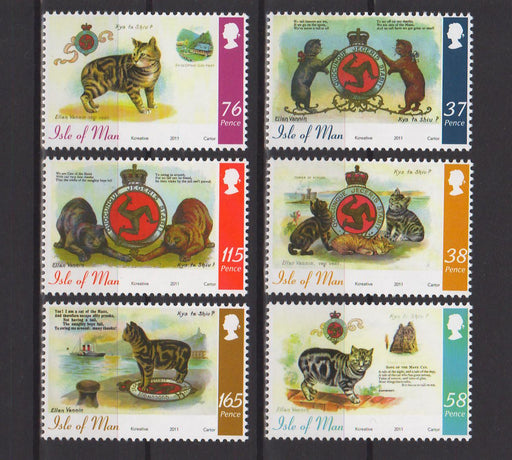 Isle of Man 2011 Various post cards depicting cats and arms cv. 15,90$ - (TIP A) in Stamps Mall