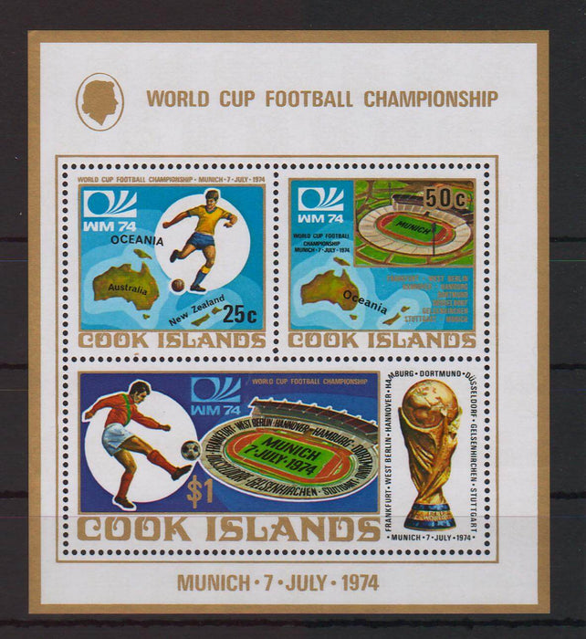 Cook Islands 1974 Sports Soccer World Cup Munich c.v. 1.75$ - (TIP A) in Stamps Mall