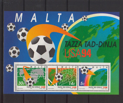 Malta 1994 Sports Soccer World Cup USA cv. 5.00$ - (TIP A) in Stamps Mall