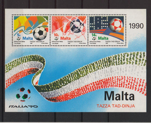 Malta 1990 Sports Soccer World Cup Italy cv. 3.25$ - (TIP A) in Stamps Mall