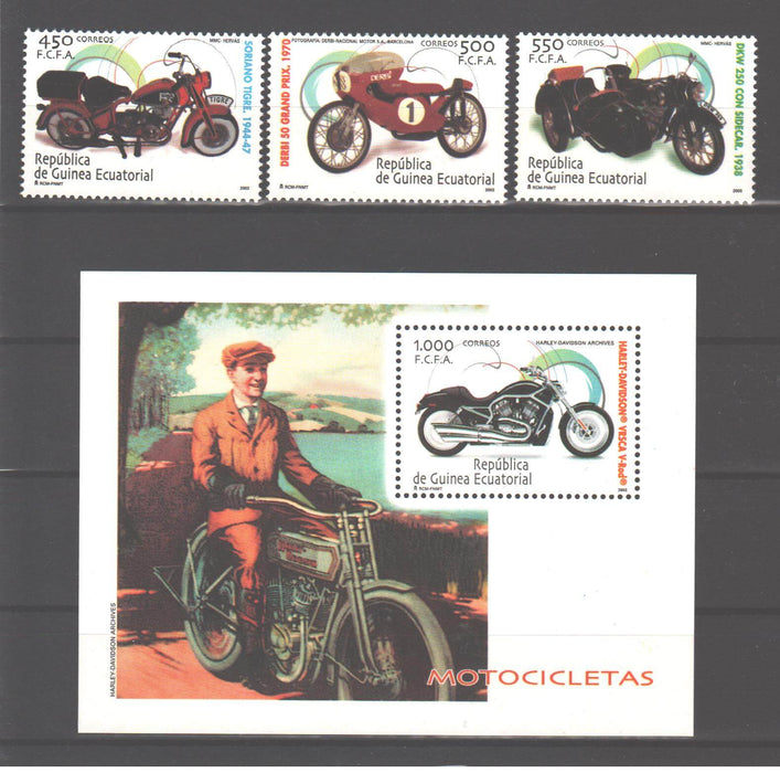 Equatorial Guinea 2003 Motorcycles c.v. 15.00$ - (TIP A)