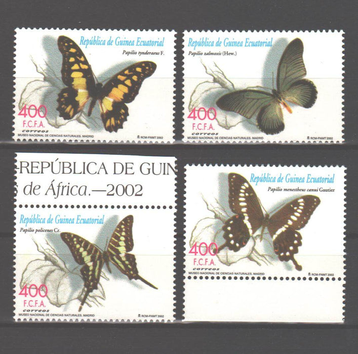 Equatorial Guinea 2002 Fauna Butterflies c.v. 9.00$ - (TIP A)