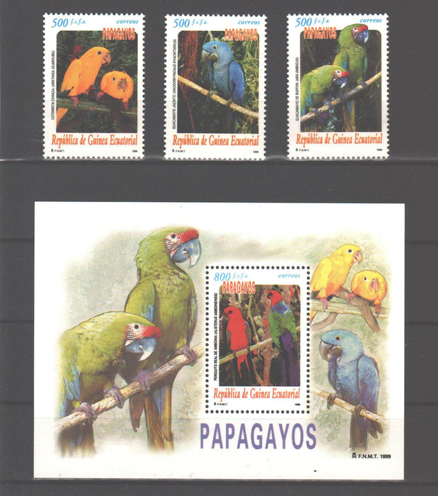 Equatorial Guinea 1999 Fauna Parrots c.v. 20.00$ - (TIP A)