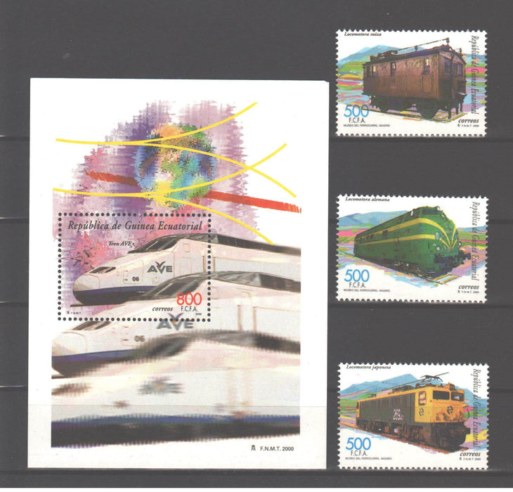Equatorial Guinea 2000 Locomotives c.v. 15.00$ - (TIP A)