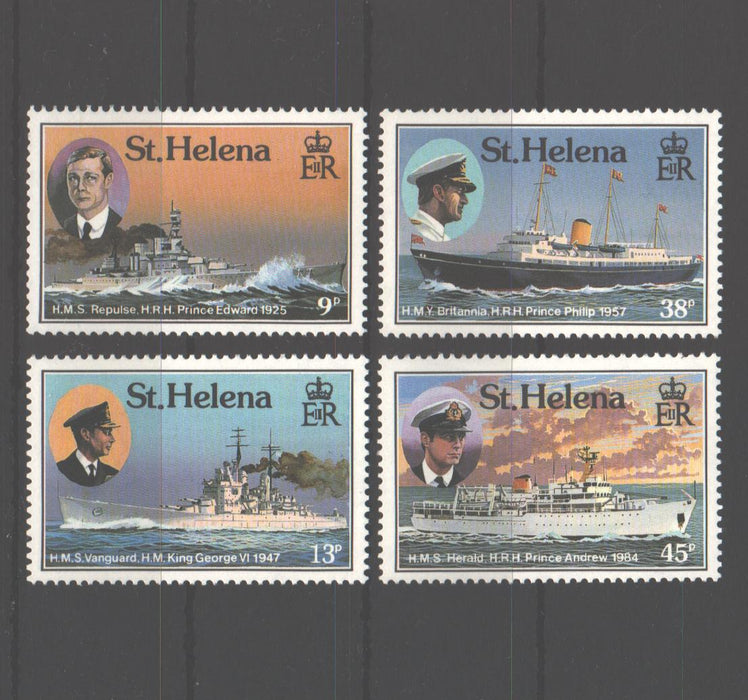 St. Helena 1987 Ships of Royal Visitors cv. 11.25$ (TIP A)