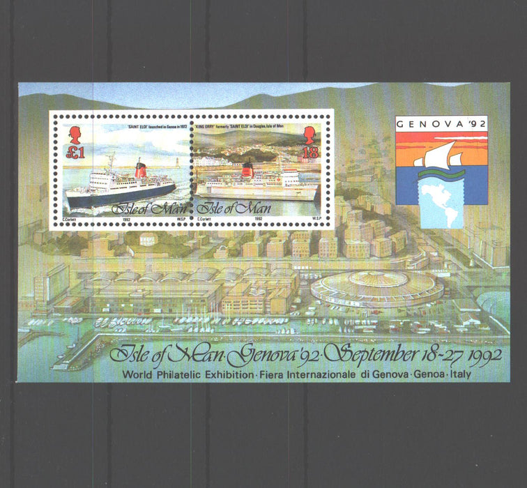 Isle of Man 1992 World Philatelic Exibition Genoa cv. 4.75$ (TIP A)