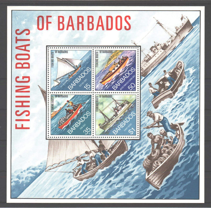 Barbados 1974 Old Sailboats cv. 7.00$ (TIP A)