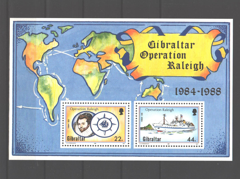 Gibraltar 1988 Operation Raleigh cv. 5.75$ (TIP A)