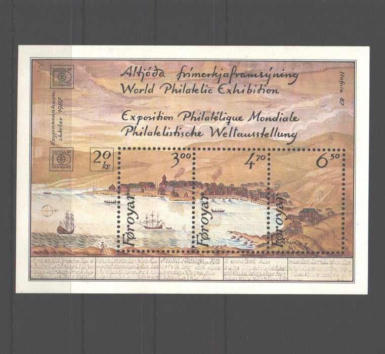 Faroe Islands 1986 HAFNIA 87 cv. 10.00$ (TIP A)