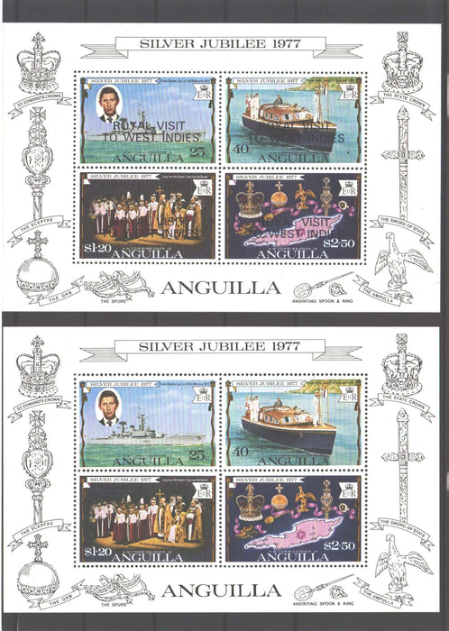 Anquilla 1977 25th Anniversary Reign Queen Elizabeth & Roayal Visit cv. 2.75$ (TIP A)