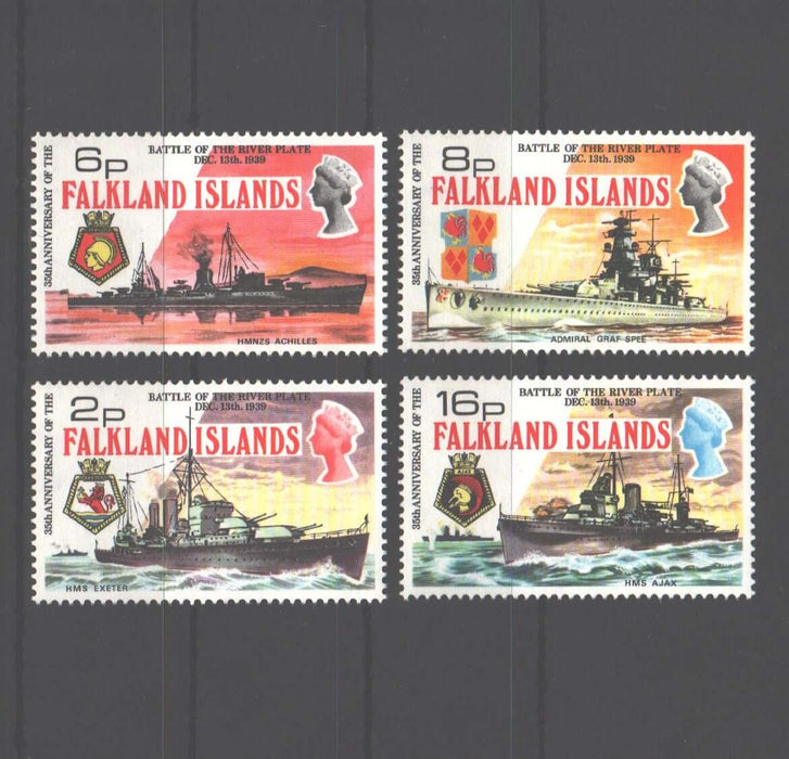 Falkland Islands 1974 Battleships cv. 24.00$ (TIP A)