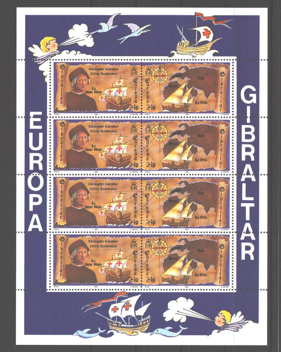Gibraltar 1992 Discovery of America 500th Anniversary EUROPA cv. 35.00$ (TIP C)