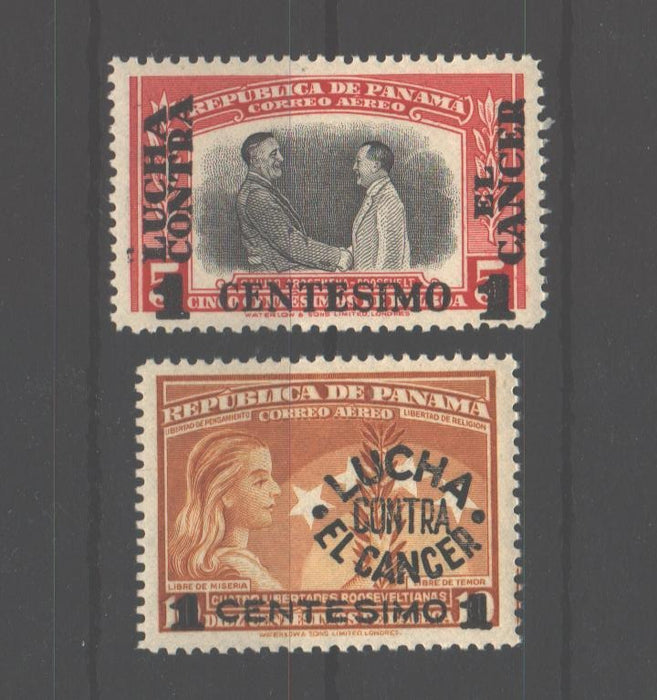 Panama 1949 Roosevelt - Arasemena Four Freedom surcharged cv. 1.30$ (TIP A)