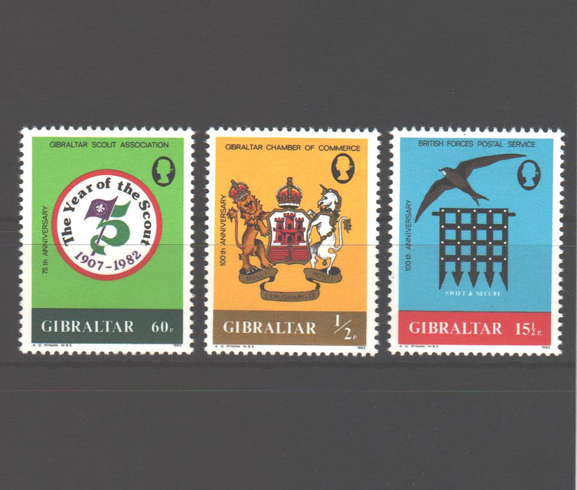 Gibraltar 1982 Anniversaries cv. 2.10$ (TIP A)