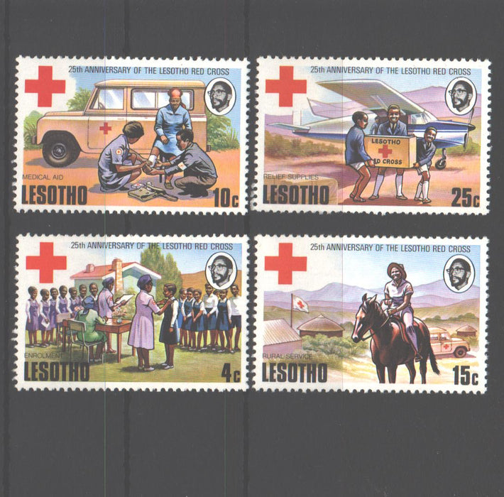 Lesotho 1976 Red Cross 25th Anniversary cv. 4.00$ (TIP A)