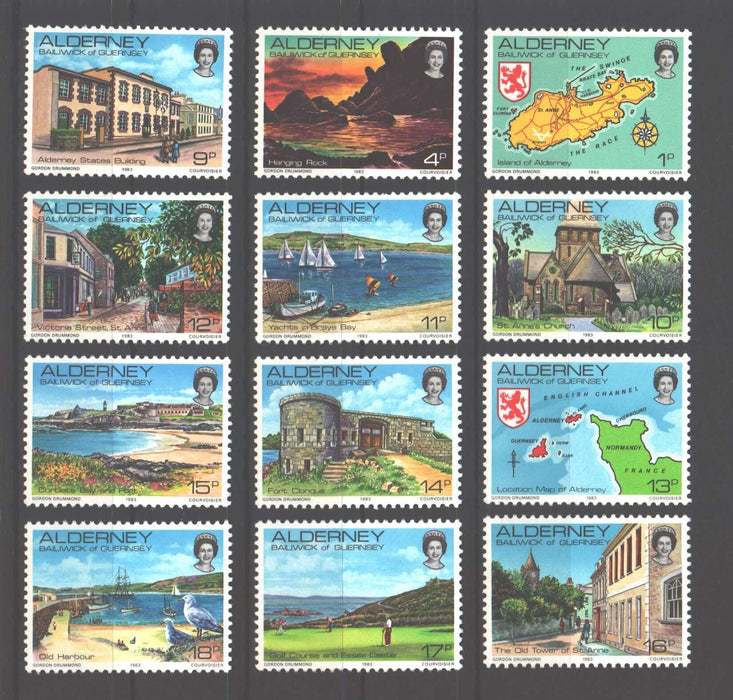 Alderney 1983 Scenic Views cv. 6.35$ (TIP A)