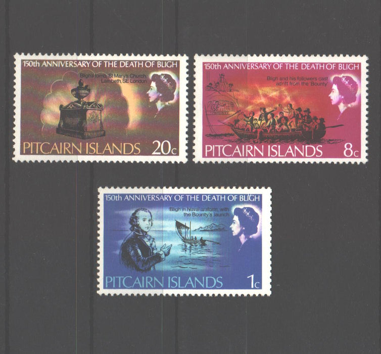 Pitcairn Islands 1967 150th Anniversary of death Admiral William Blight cv. 1.65$ (TIP A)