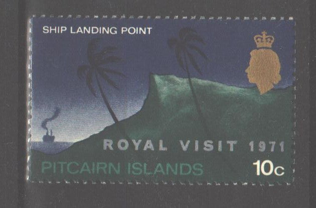 Pitcairn Islands 1971 Royal Visit surcharged cv. 5.00$ (TIP A)