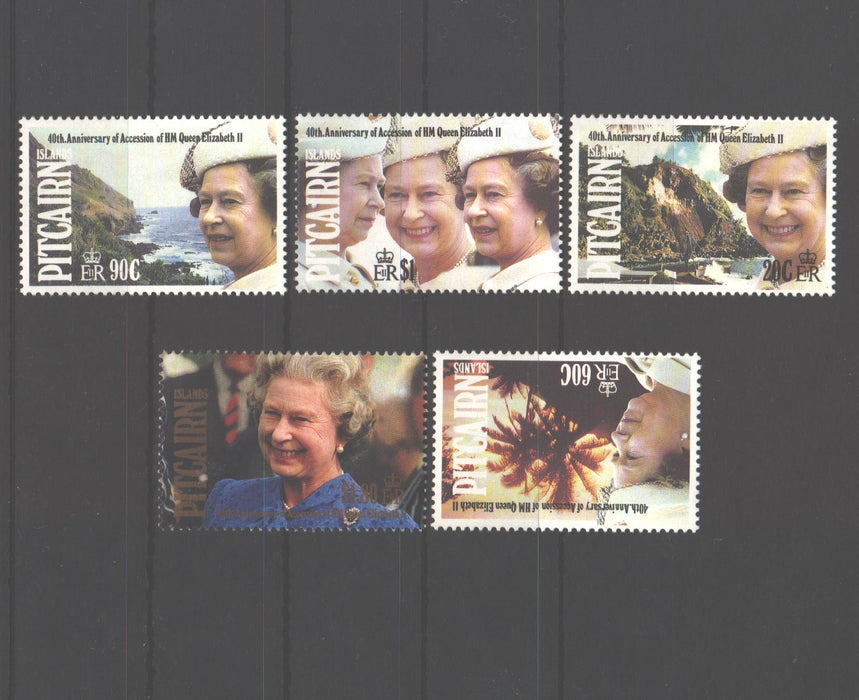 Pitcairn Islands 1992 Queen Elizabeth 40th Anniversary Accession to Throne cv. 7.15$ (TIP A)