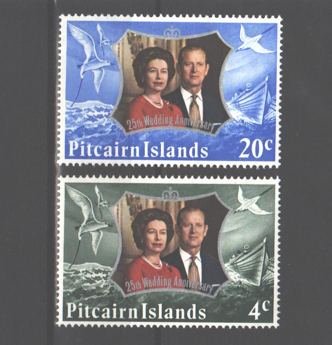 Pitcairn Islands 1972 Silver Wedding Issue cv. 1.30$ (TIP A)