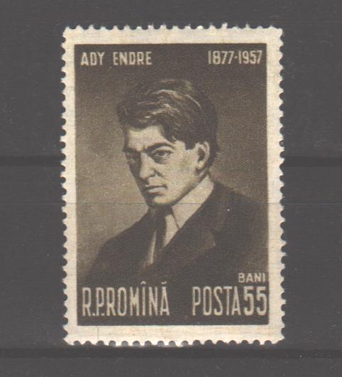 Romania 1957 80 de ani de la nasterea lui Ady Endre (TIP A)