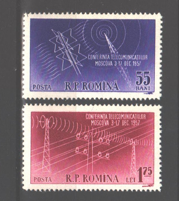 Romania 1958 Conferinta Telecomunicatiilor - Moscova (TIP A)