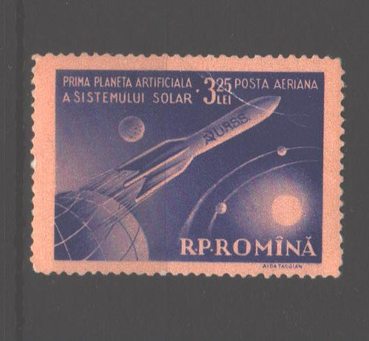 Romania 1959 Prima Planeta artificiala a Sistemului Solar (TIP A)