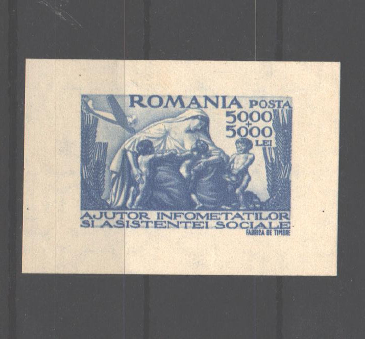 Romania 1947 Seceta colita nedantelata (TIP A)