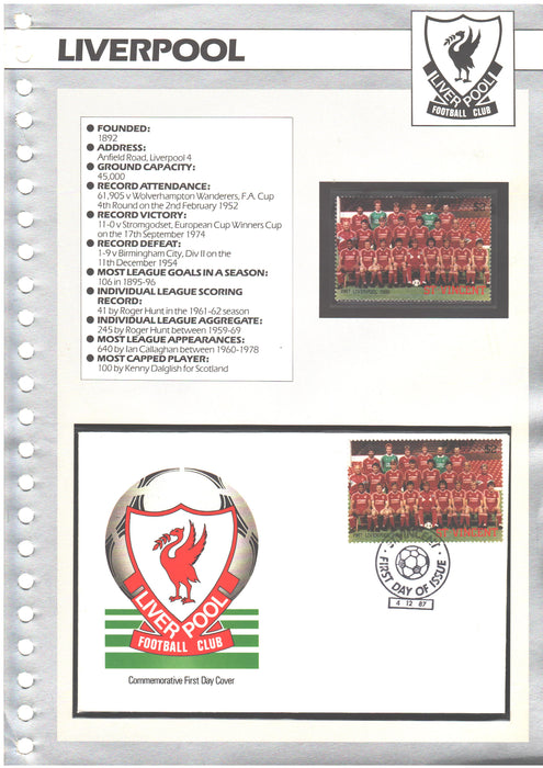 Sport Soccer set FDC Premier League - (TIP F)