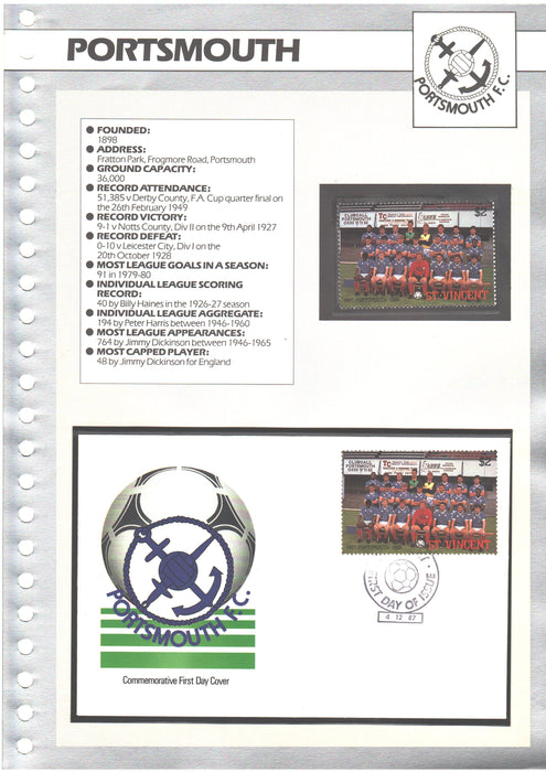 Sport Soccer set FDC Premier League - (TIP F)