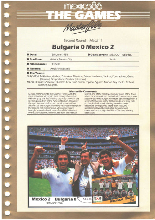 1986 Sport World Cup Soccer MEXICO superb album all 52 matches on postcards - (TIP F)
