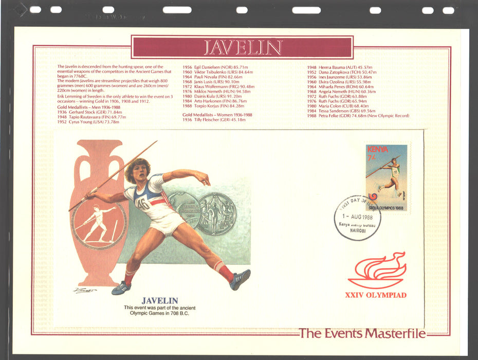Olympic Sports Two superb albums 65 FDCs some autographs and coins - (TIP F)