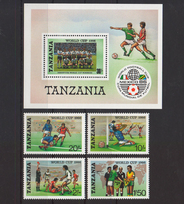 Tanzania 1986 World Cup Soccer MEXICO cv. 4.00$ (TIP A)