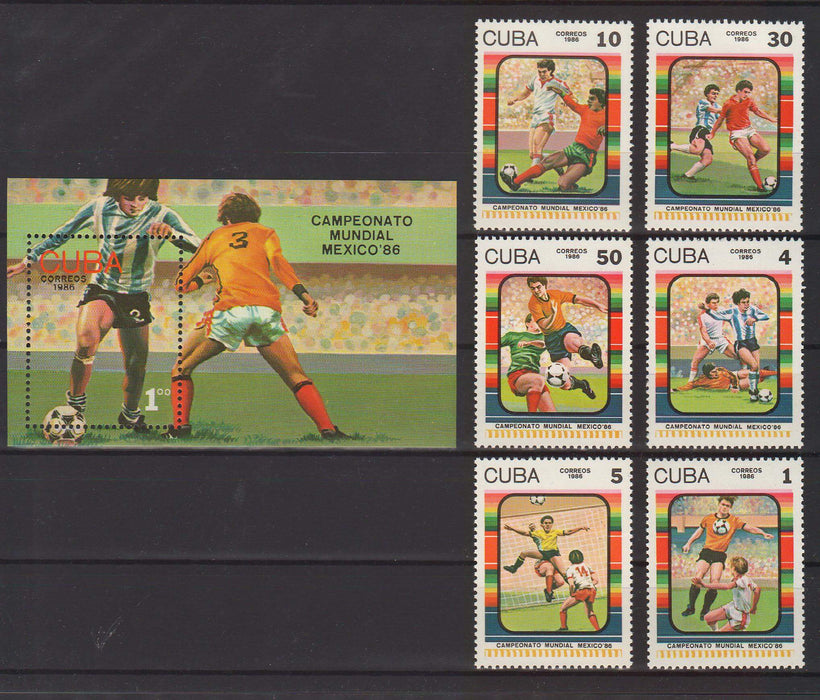 Cuba 1986 World Cup Soccer MEXICO cv. 8.25$ (TIP A)