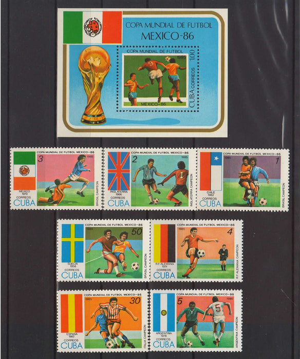 Cuba 1985 World Cup Soccer MEXICO 86 cv. 8.25$ (TIP A)