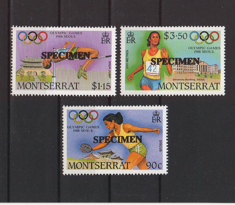 Montserrat 1988 Olympic Games Seoul Specimen cv. 10.00$ (TIP A)