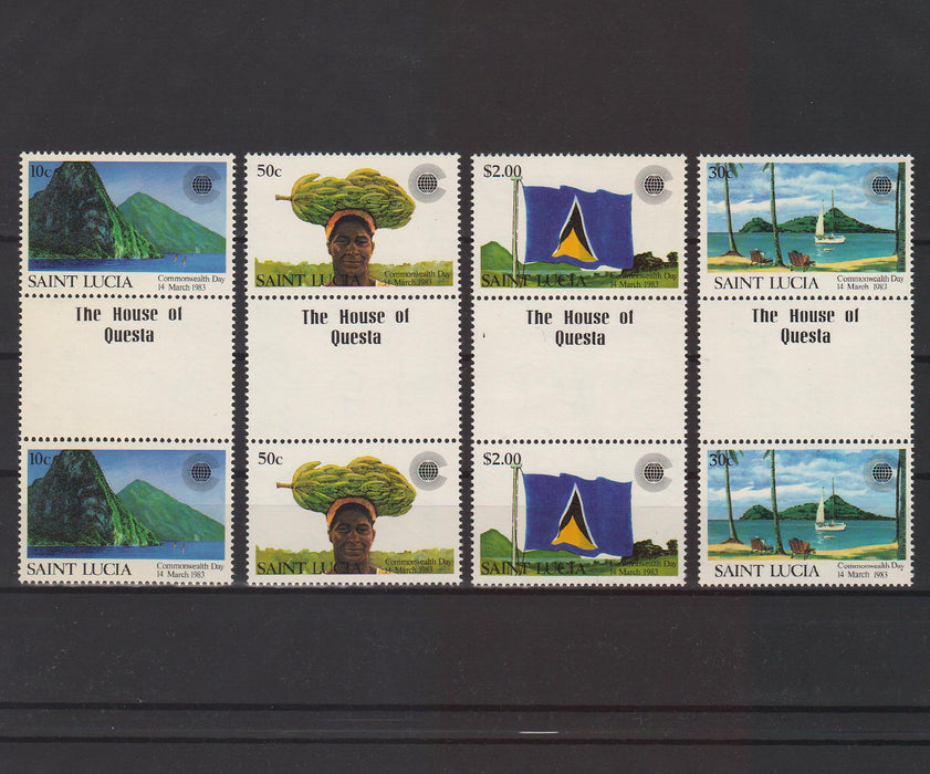St. Lucia 1983 Commonwealth Day pair 4.60$ (TIP A)