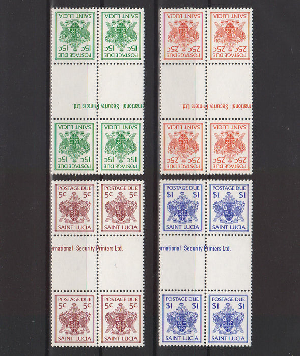 St. Lucia 1981 Arms of St. Lucia block x4 9.00$ (TIP A)