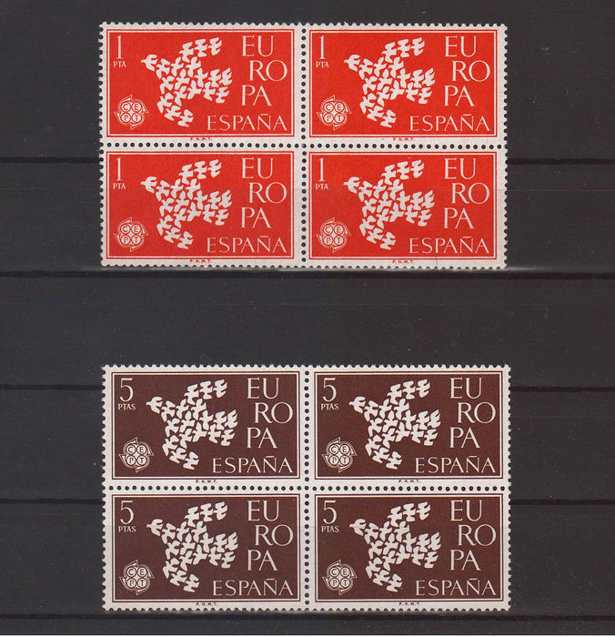 Spain 1961 EUROPA block of 4 3.00$ (TIP A)