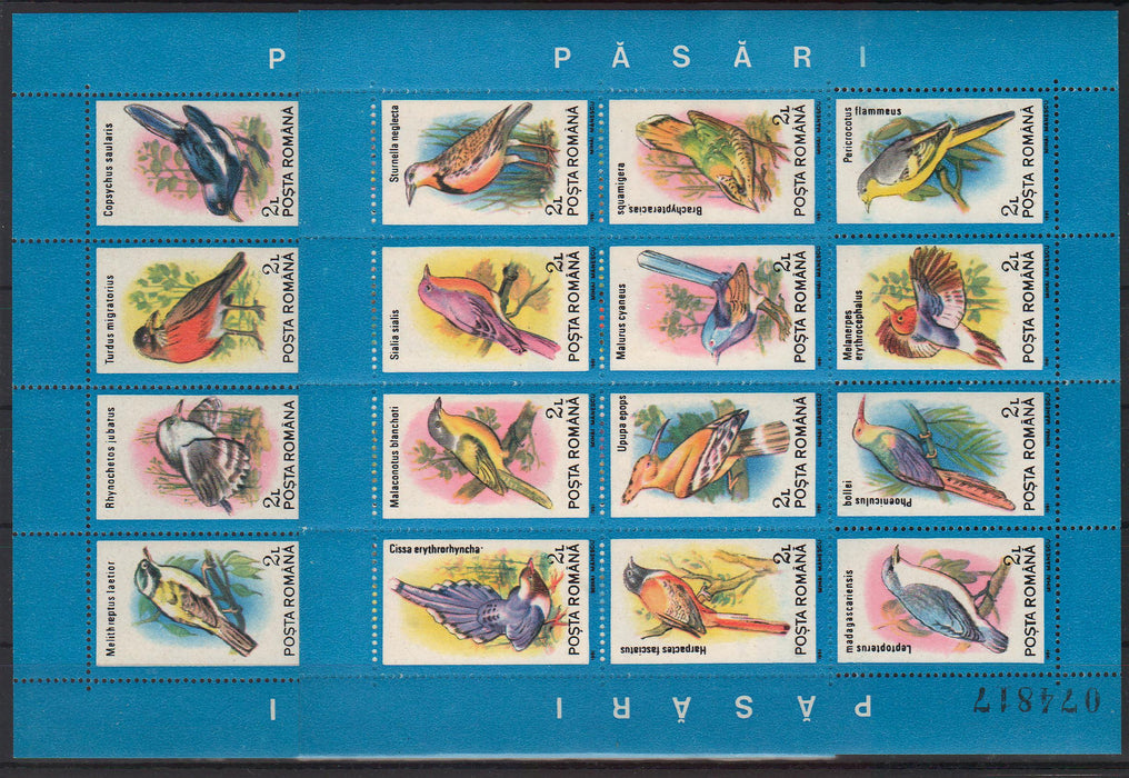 Romania 1991 Fauna Pasari blocuri (TIP A)