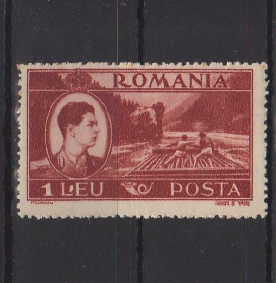 Romania 1947 Uzuale Mihai I - Vederi val. 1LEU EROARE linie dupa L (TIP D)