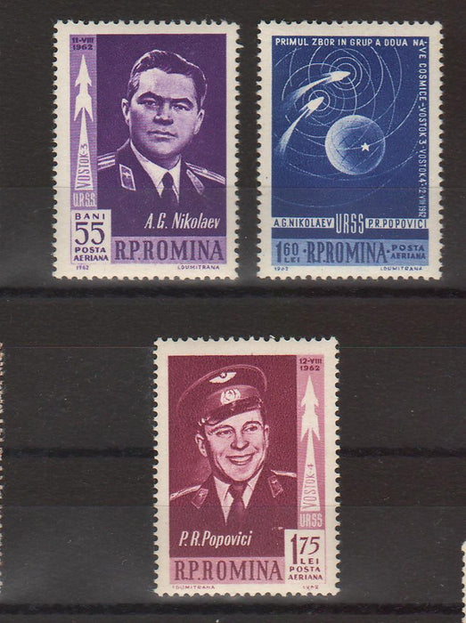 Romania 1962 Primul zbor in grup - Vostok 3 si 4 (TIP A)
