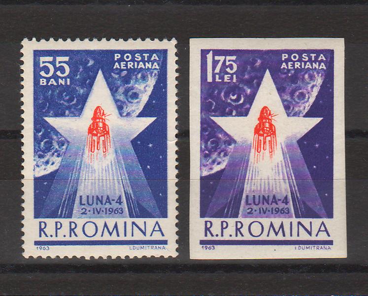 Romania 1963 Cosmonautica in slujba pacii - Luna 4 (TIP A)