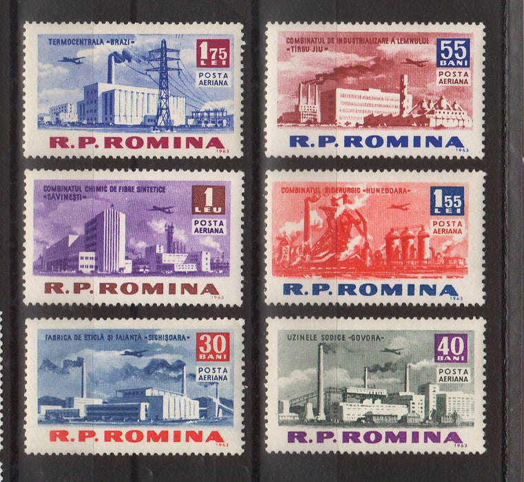 Romania 1963 Constructii ale socialismului in RPR (TIP A)