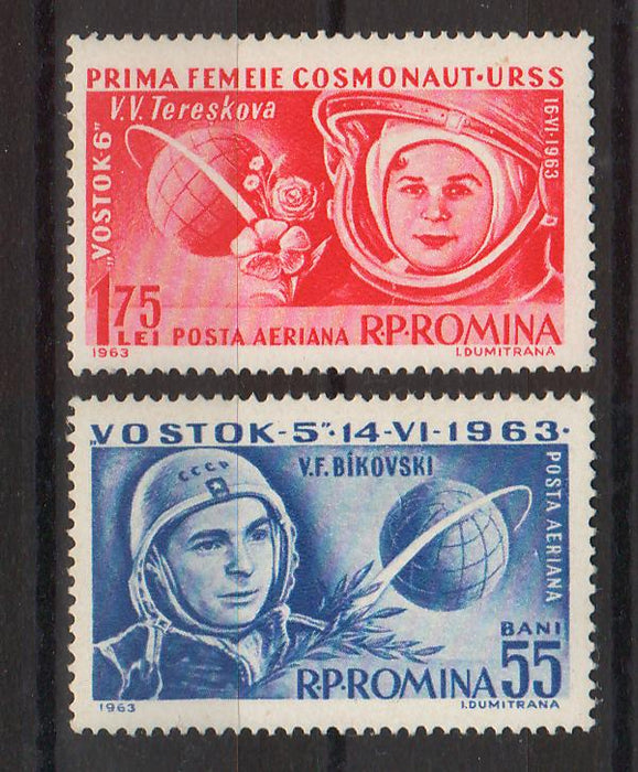 Romania 1963 Cosmonautica Vostok 5 si 6 (TIP A)