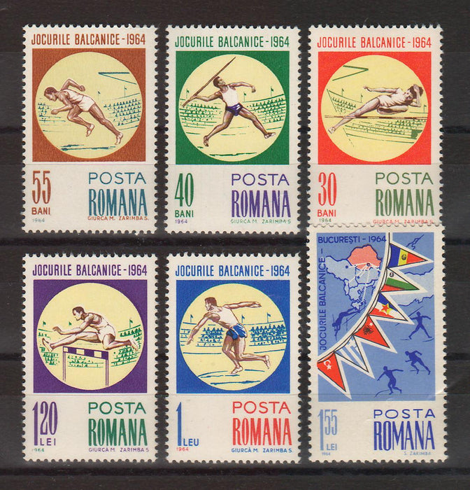 Romania 1964 Jocurile Balcanice de Atletism (TIP A)