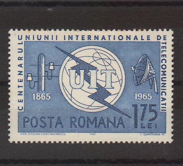 Romania 1965 Centenarul UIT (TIP A)