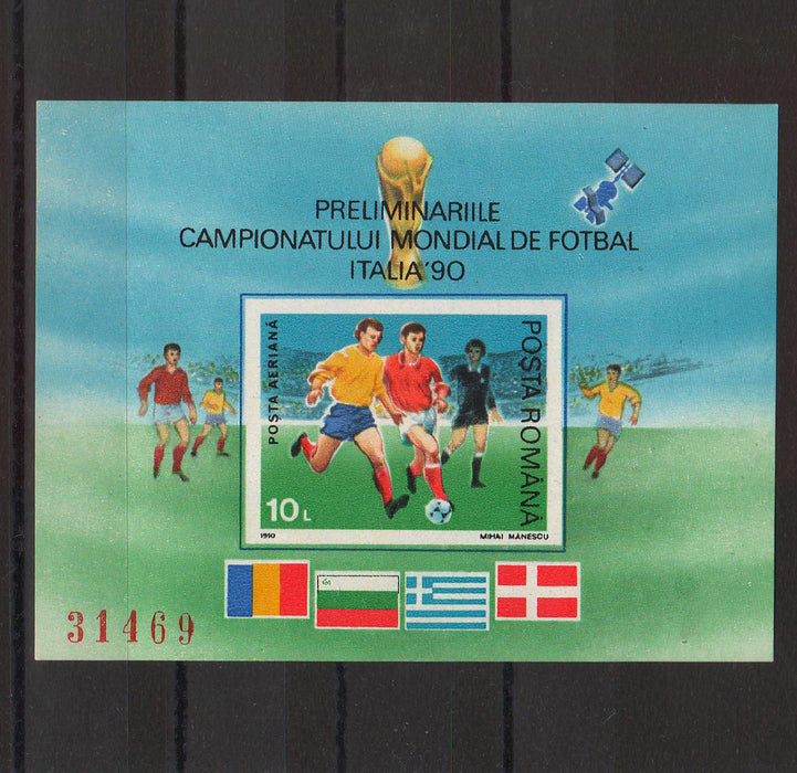 Romania 1990 Turneul final al CM de fotbal Italia colita nedantelata (TIP C)