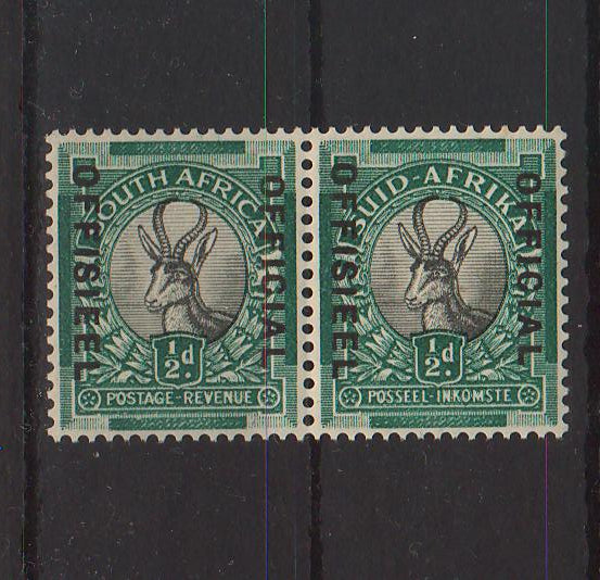 South Africa 1950-54 Official Stamps pair cv. 15.00$ (TIP A)